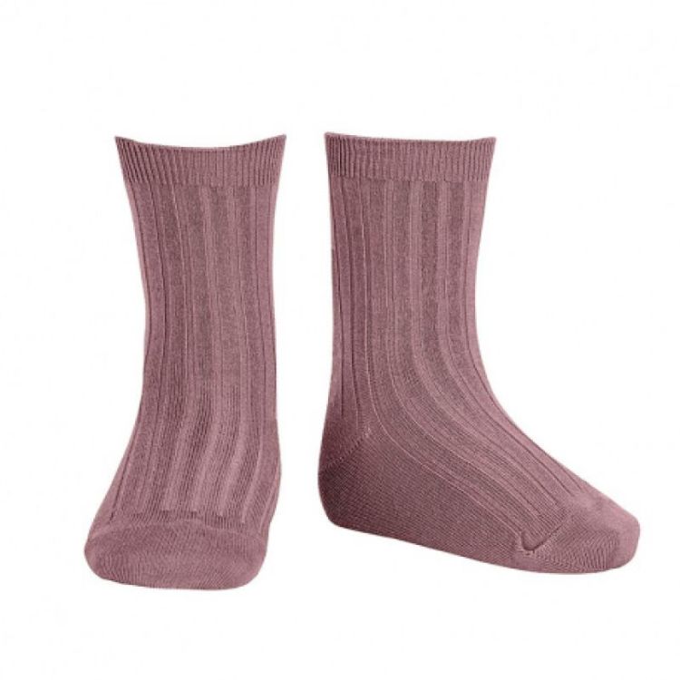 basic rib short socks 174 iris