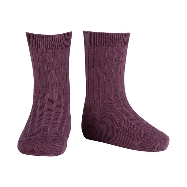 basic rib short socks 197 burdeaux