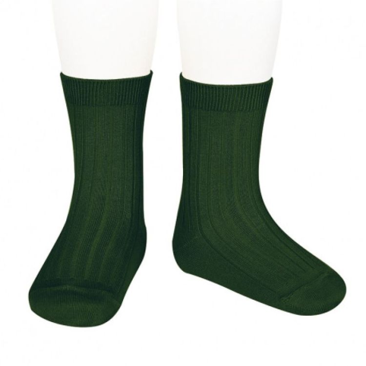 basic rib short socks 780 bottle gree