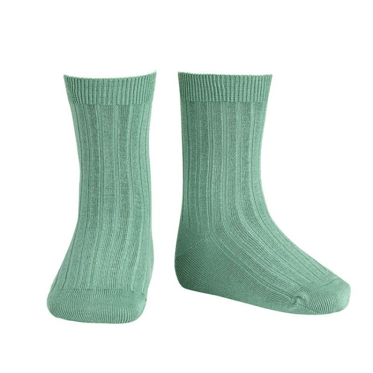basic rib short socks 704 jade
