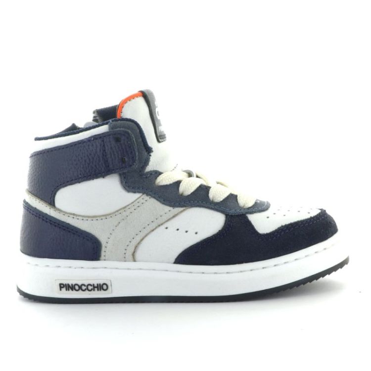 hoge sneaker blauw oranje