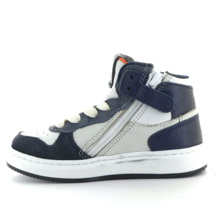 hoge sneaker blauw oranje