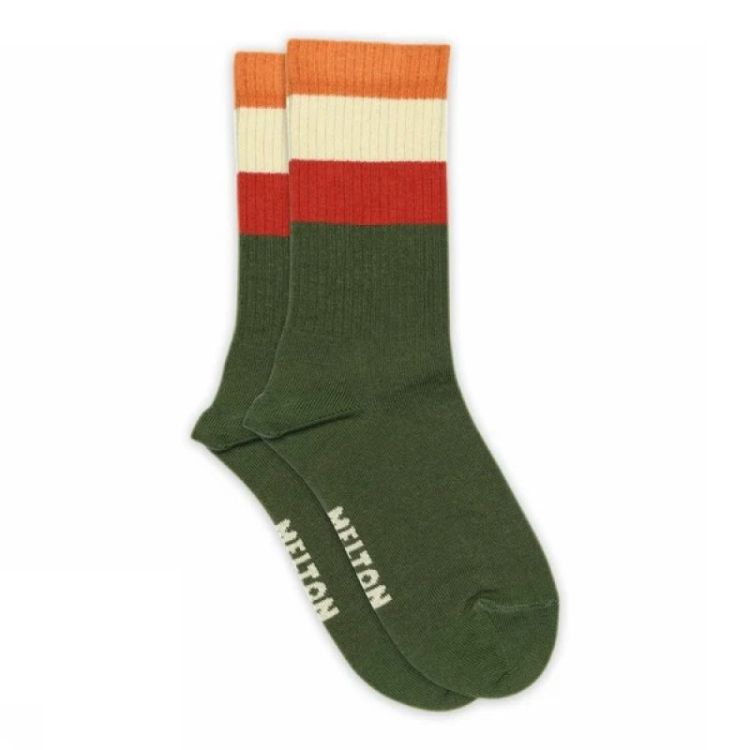 Wide stripes socks 4166 Elm Green
