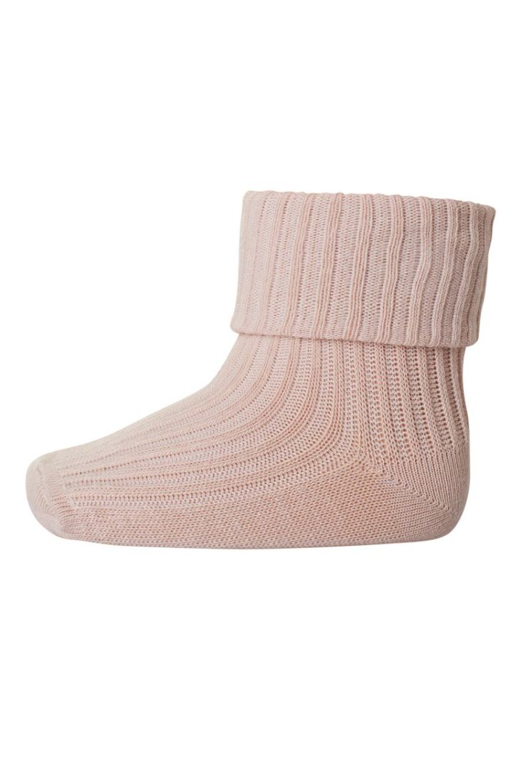 Wool rib baby socks 853 Rose Dust