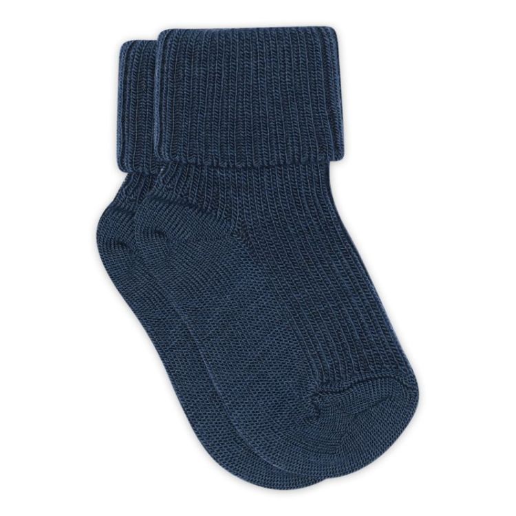 Wool rib baby socks 1128 Dark Demin