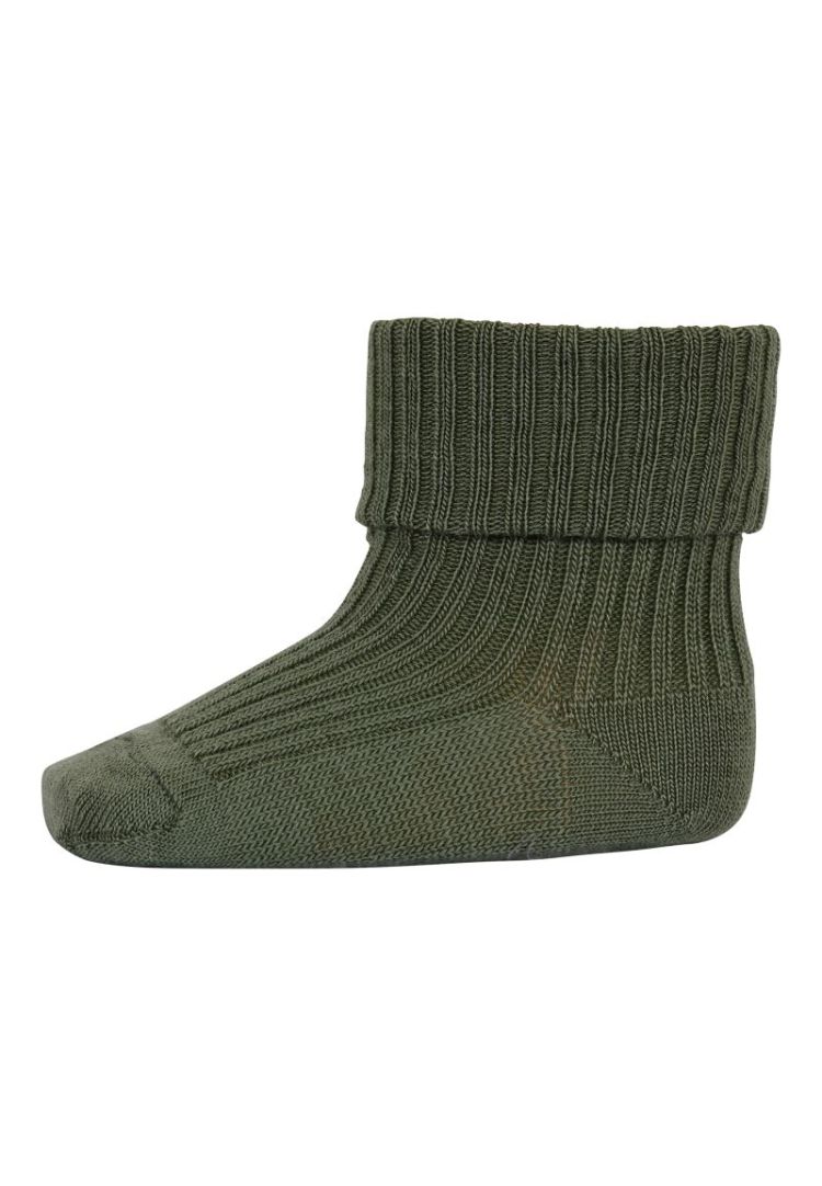 Wool rib baby socks 1235 Olivine