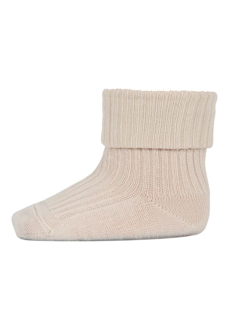 Wool rib baby socks 4109 Ecru