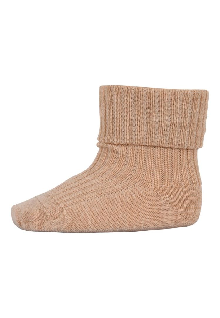 Wool rib baby socks 1230 CAMEL Mmel