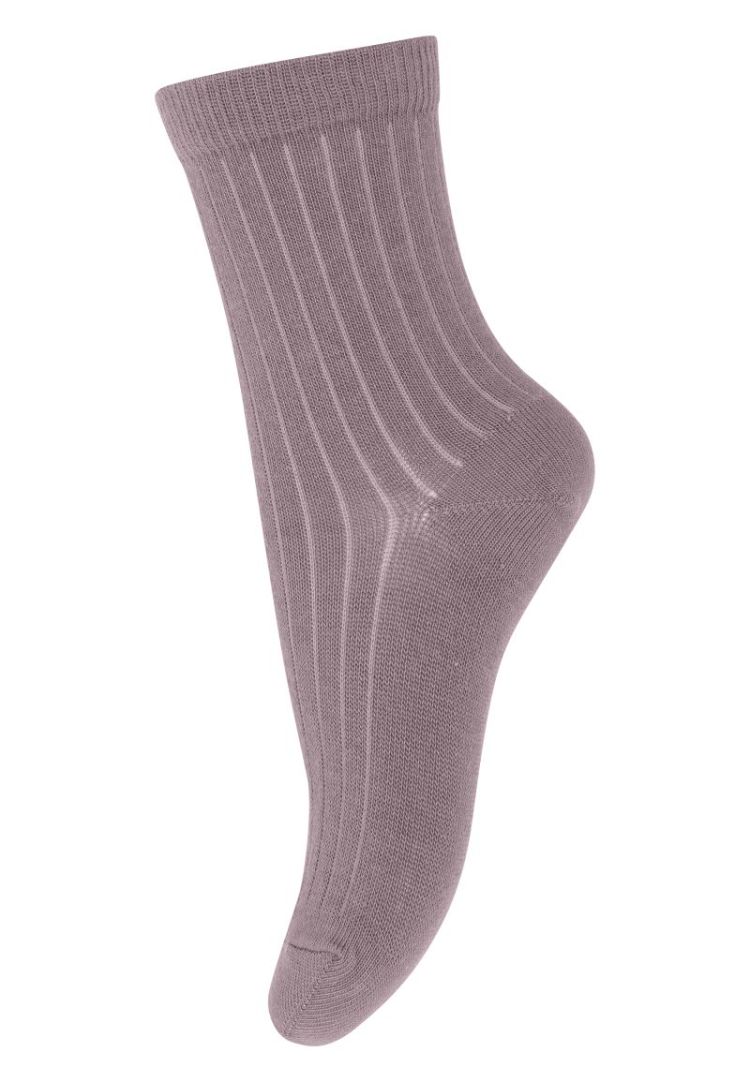 Wool rib socks 33 Dark Purple