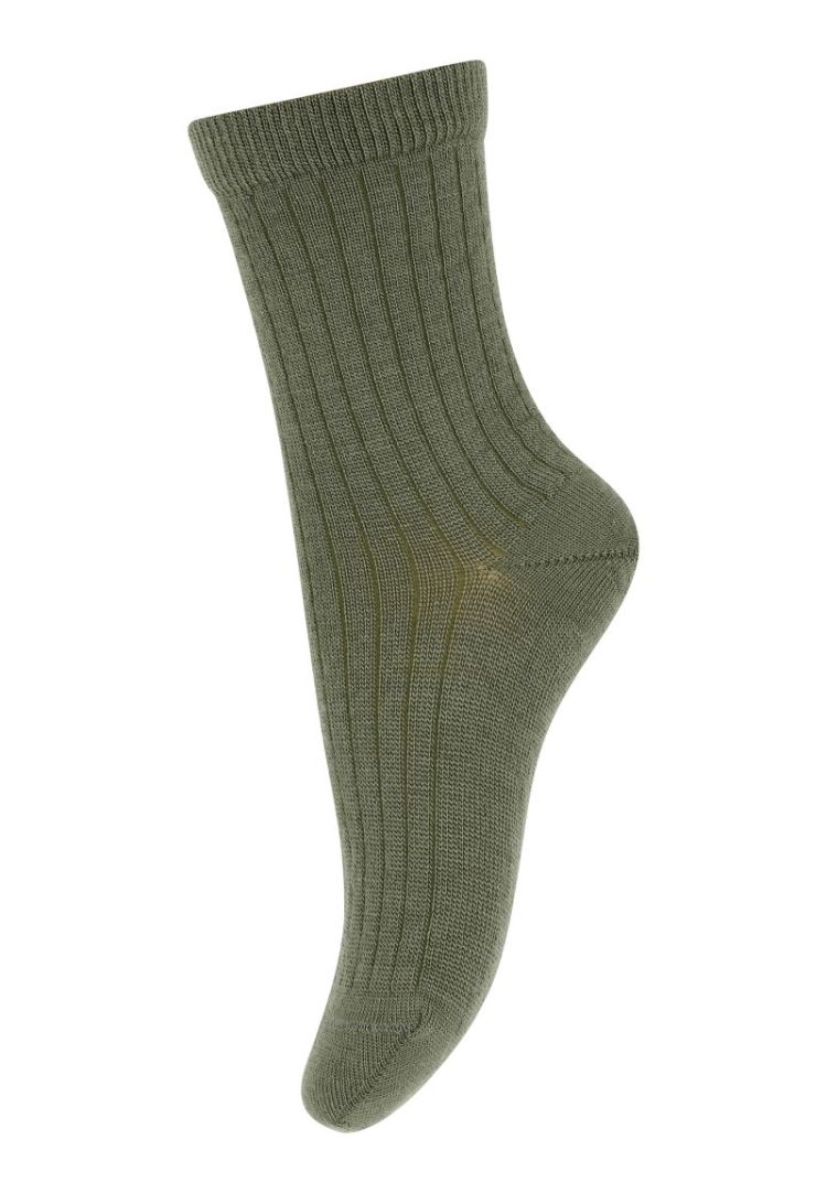 Wool rib socks 1235 Olivine