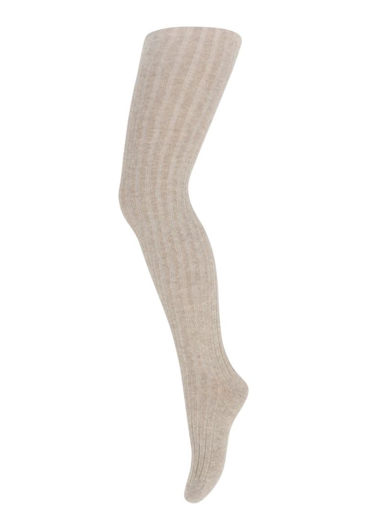 Cotton rib tights 108 Beige Melan