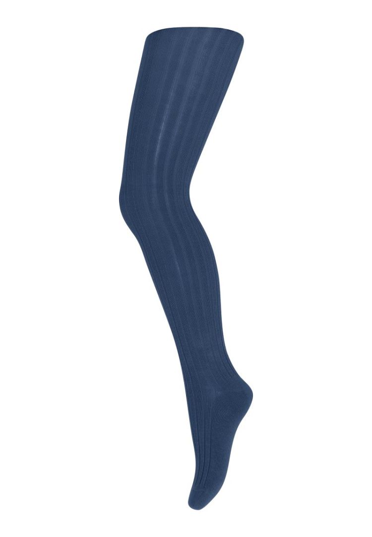 Cotton rib tights 302 True Blue