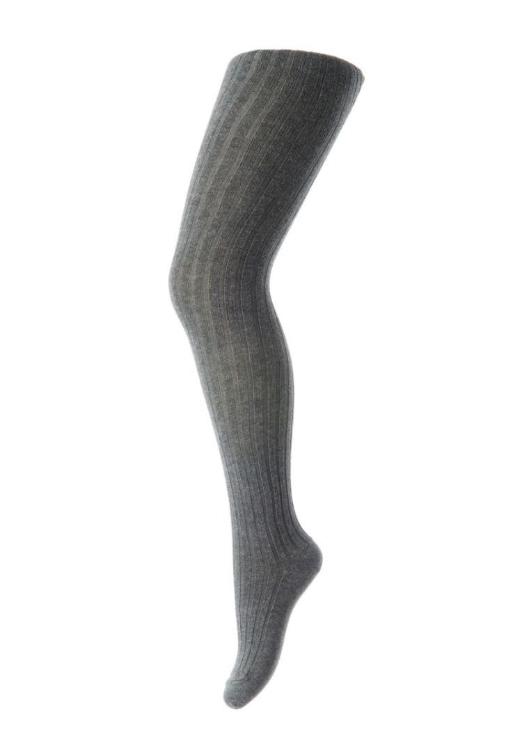 Cotton rib tights 497 Dark Grey M