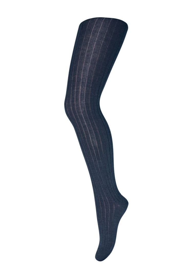Wool rib tights 8 Black