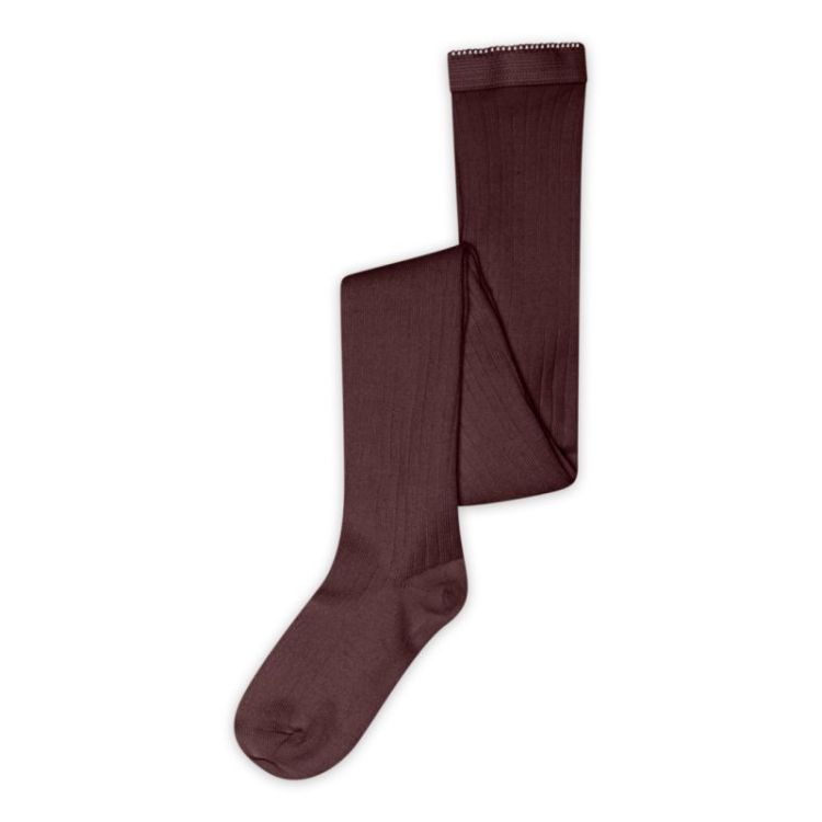 Wool rib tights 36 grape skin