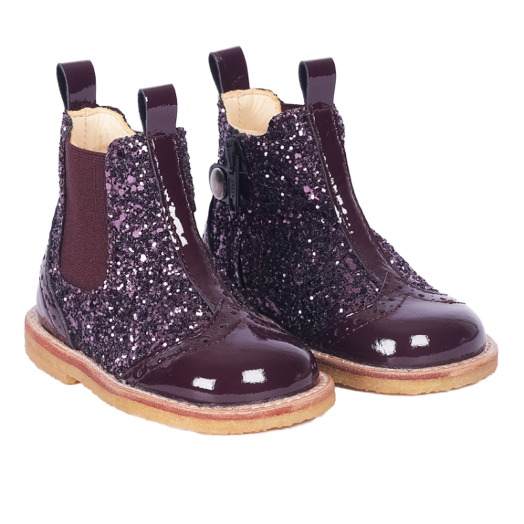 enkellaars aubergine