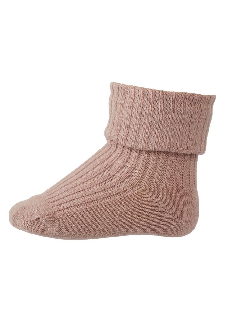 cotton rib baby socks 188 Wood Rose