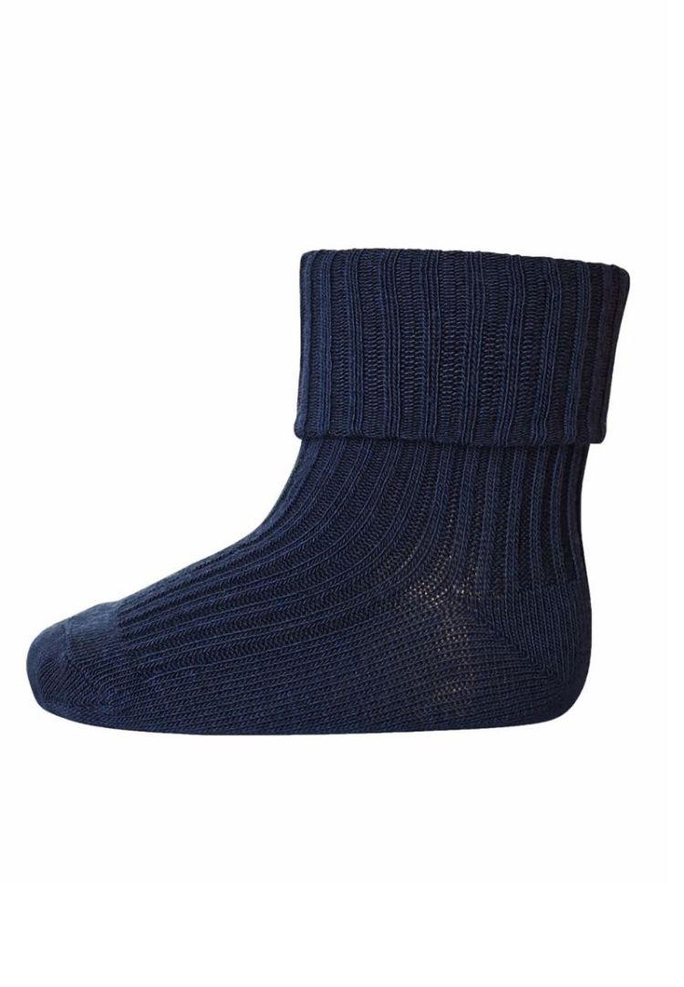 cotton rib baby socks 807 Navy
