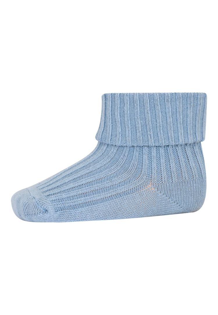 cotton rib baby socks 1468 dusty blue