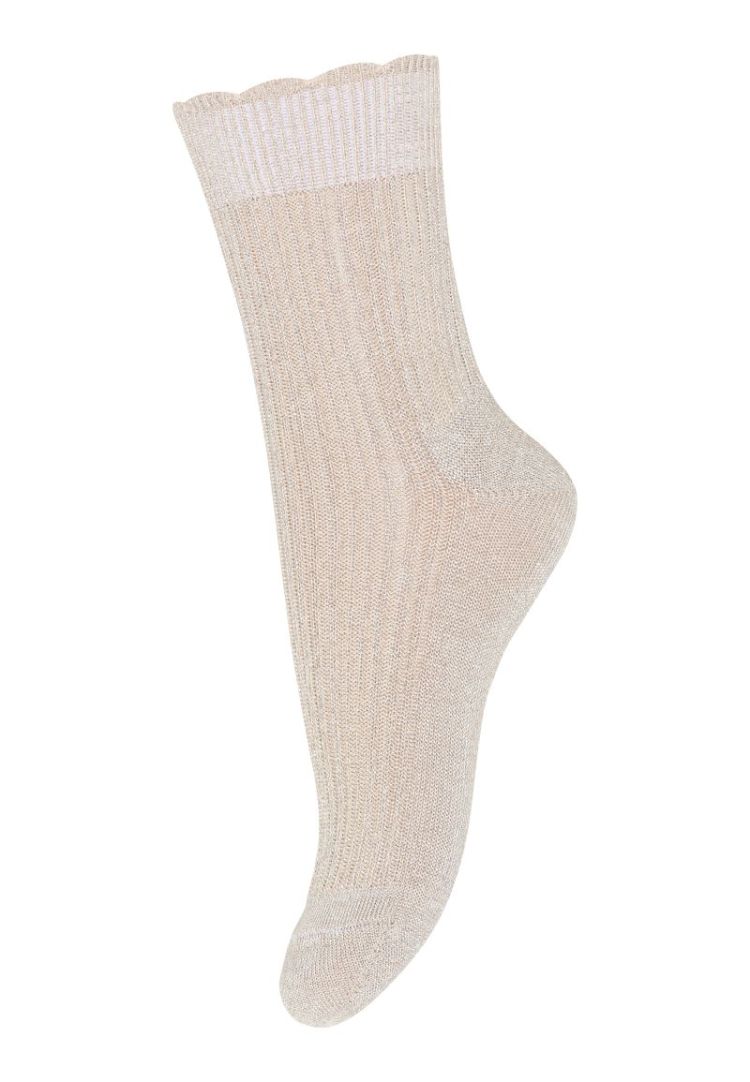 celosia glitter socks 4109 Ecru