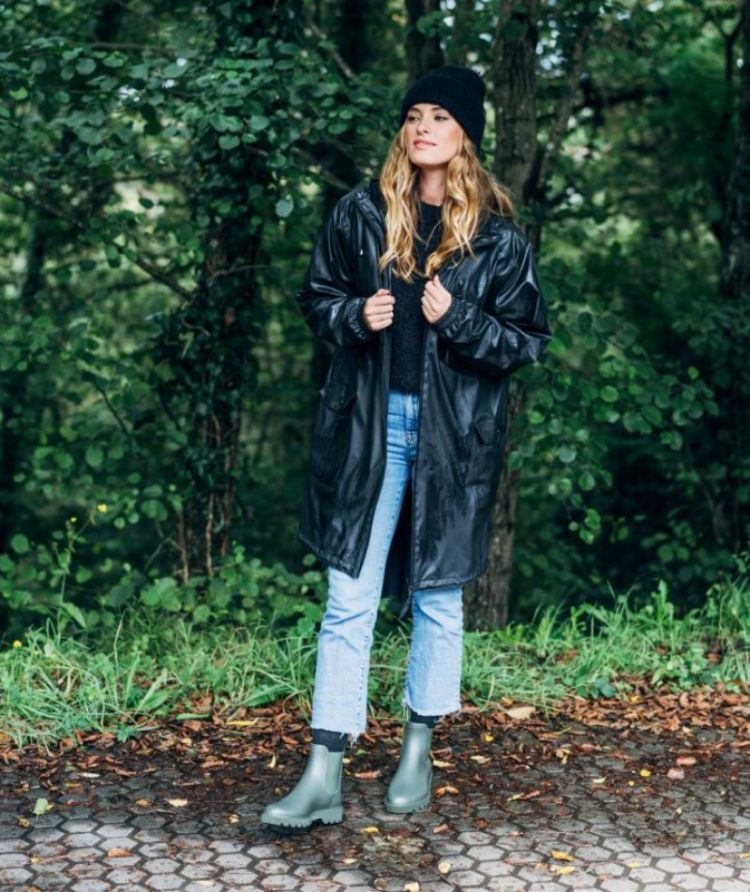 elegante regenlaarzen kaki