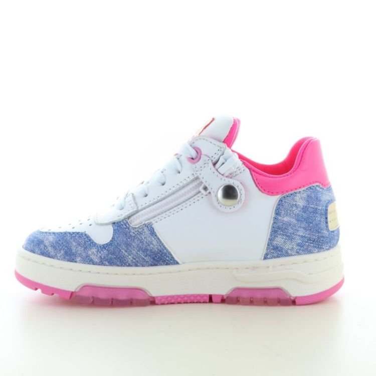 mid sneaker bianco fluo