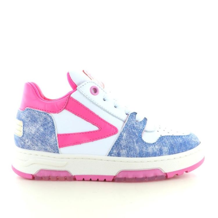 mid sneaker bianco fluo