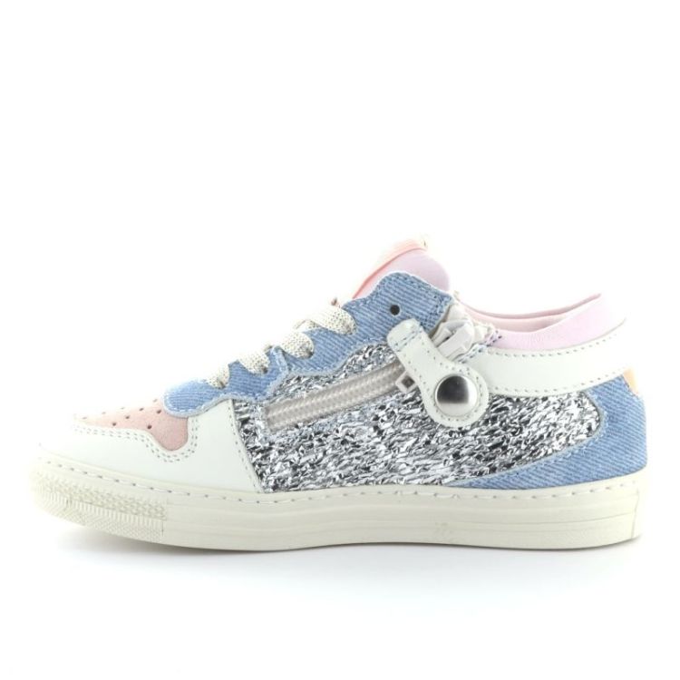lage sneaker rosa blu