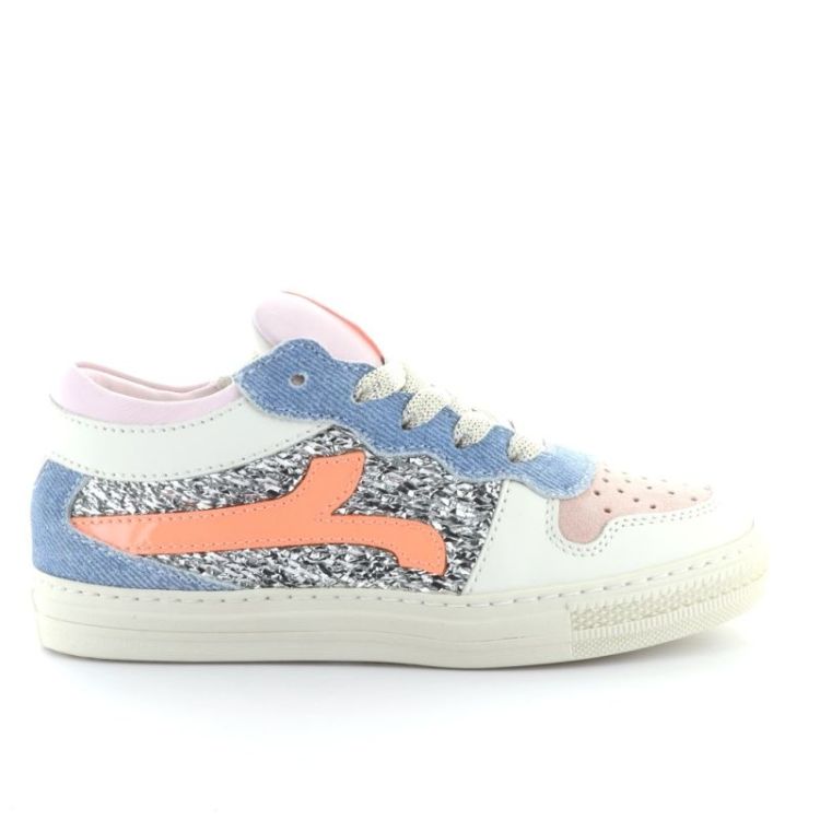 lage sneaker rosa blu