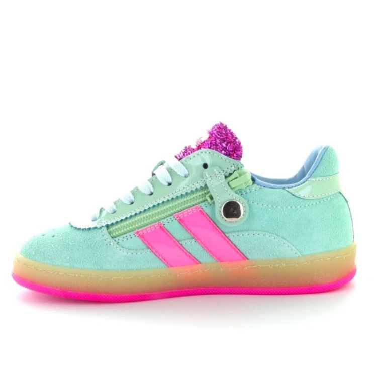 lage sneaker A aqua rosa