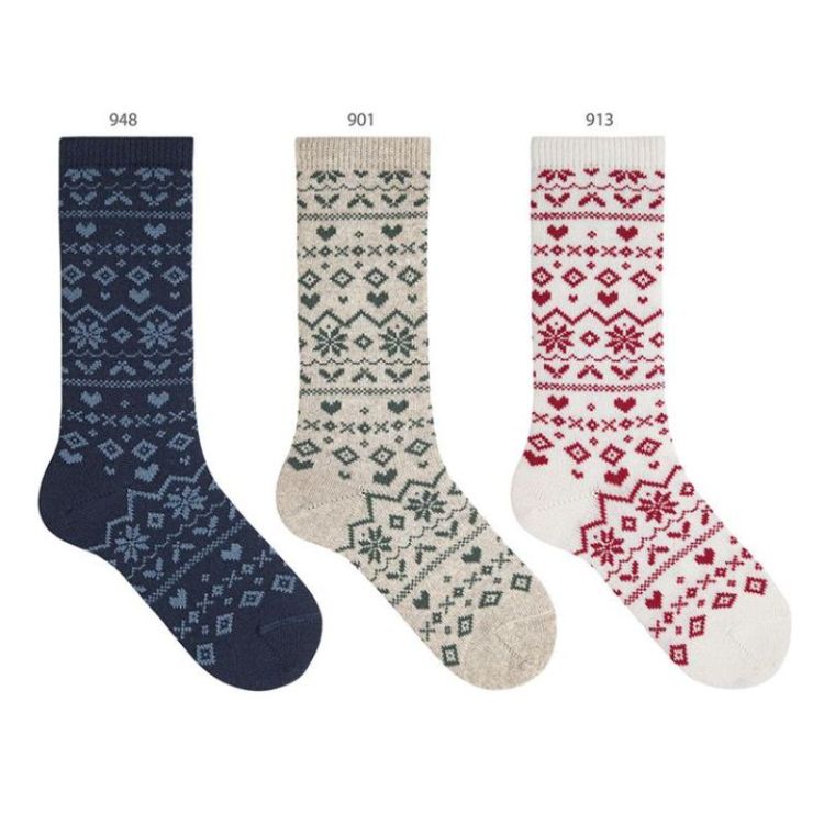 merino wol kniekous bicolour 901