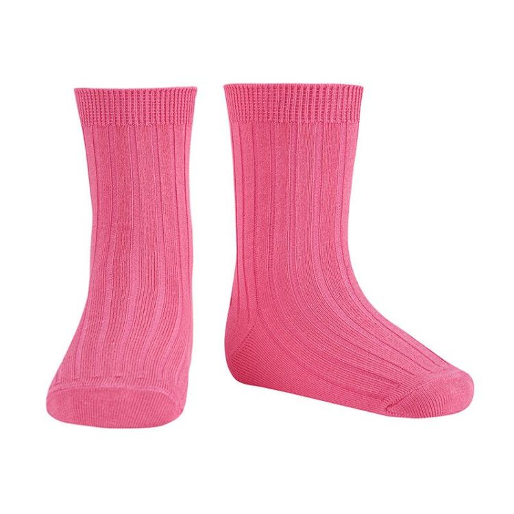 korte bamboo kous 546 fuxia