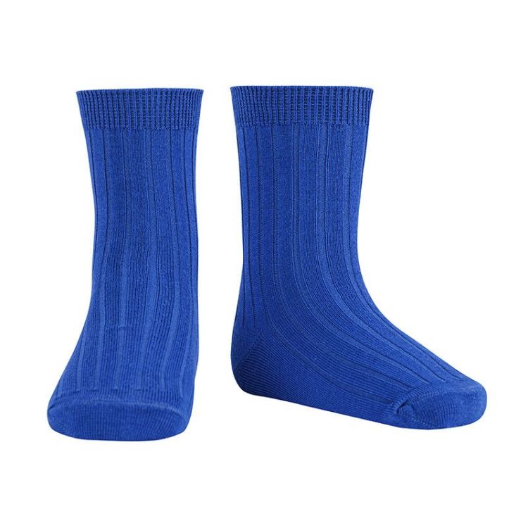 korte bamboo kous 488 cobalt