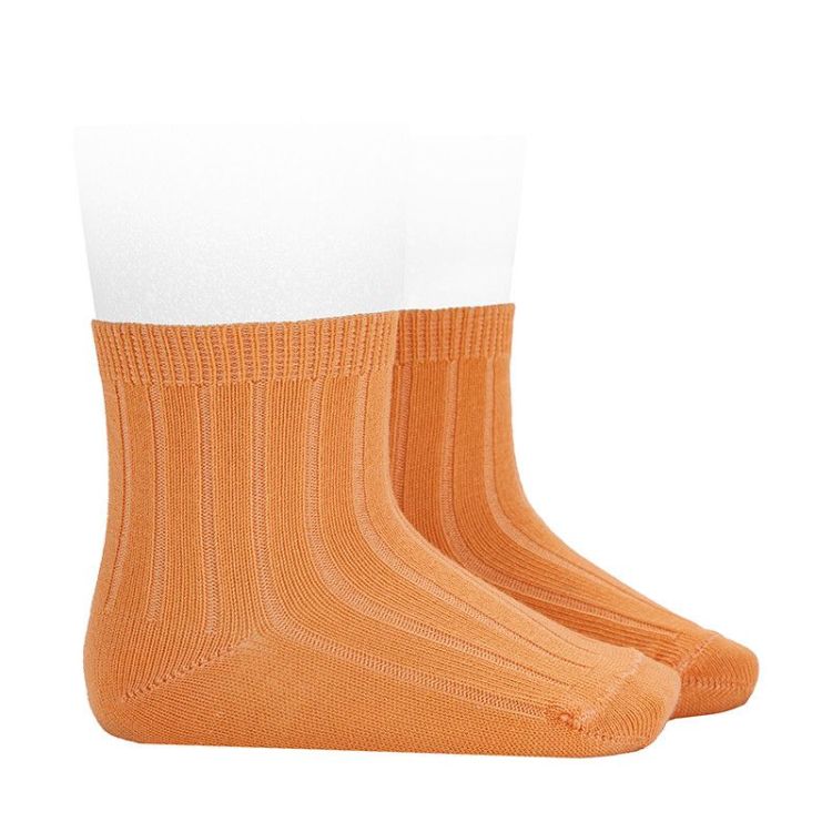korte bamboo kous 640 orange