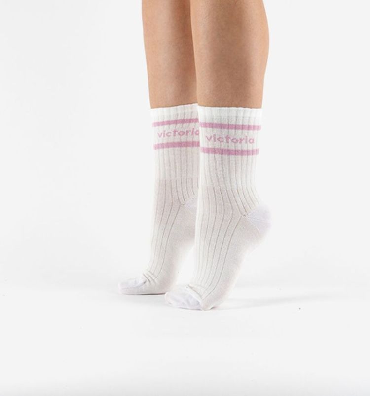 sportsokken met glitter rose