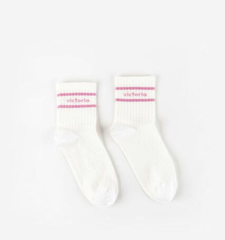 sportsokken met glitter rose