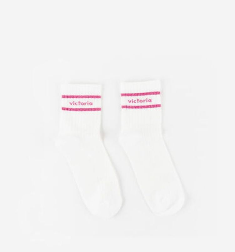 sportsokken met glitter fuxia