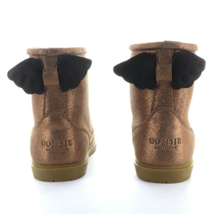 angela boots with wings bronze