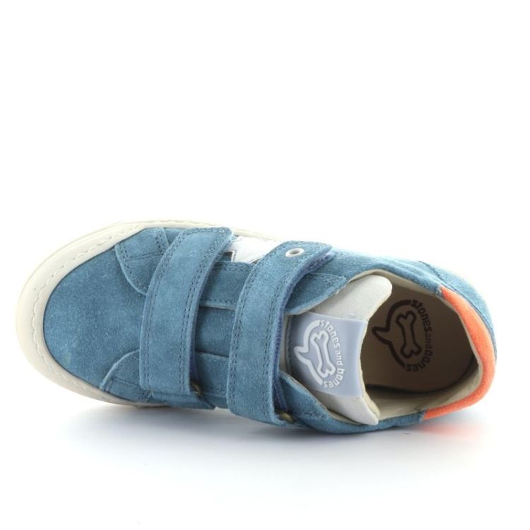 bumper sneaker met velcro jeans orange