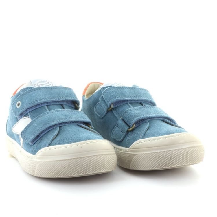 bumper sneaker met velcro jeans orange