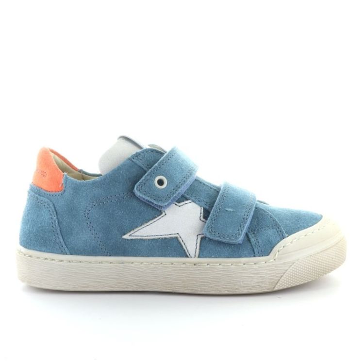 bumper sneaker met velcro jeans orange