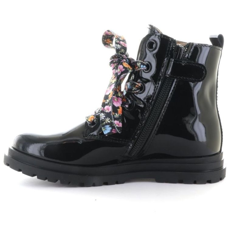 patent combat boots black