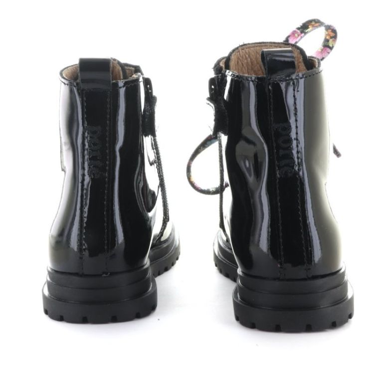 patent combat boots black