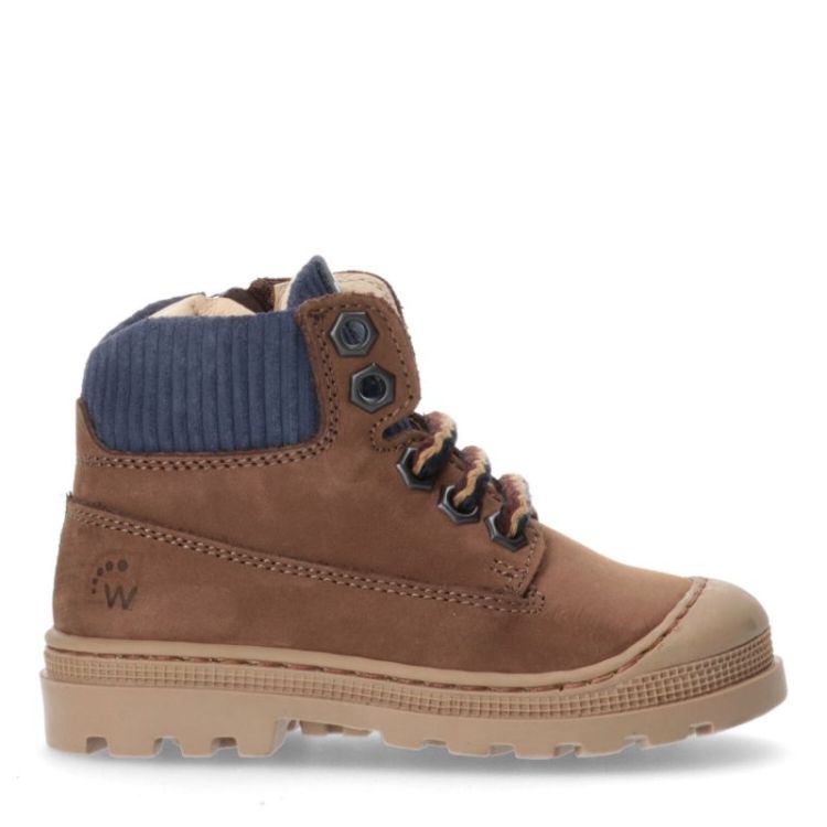 lace-up bootie brown blue brown