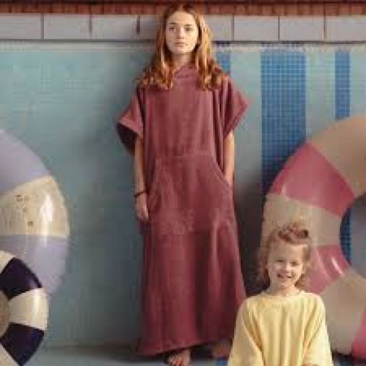 poncho in badstof 