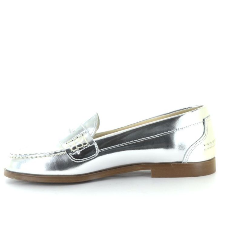 metallic loafer plata