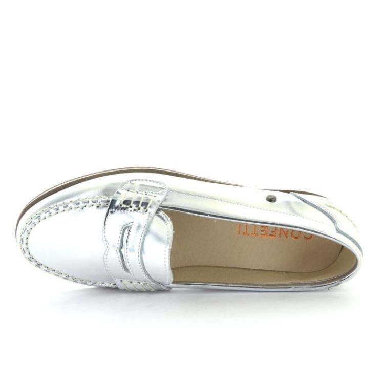 metallic loafer plata