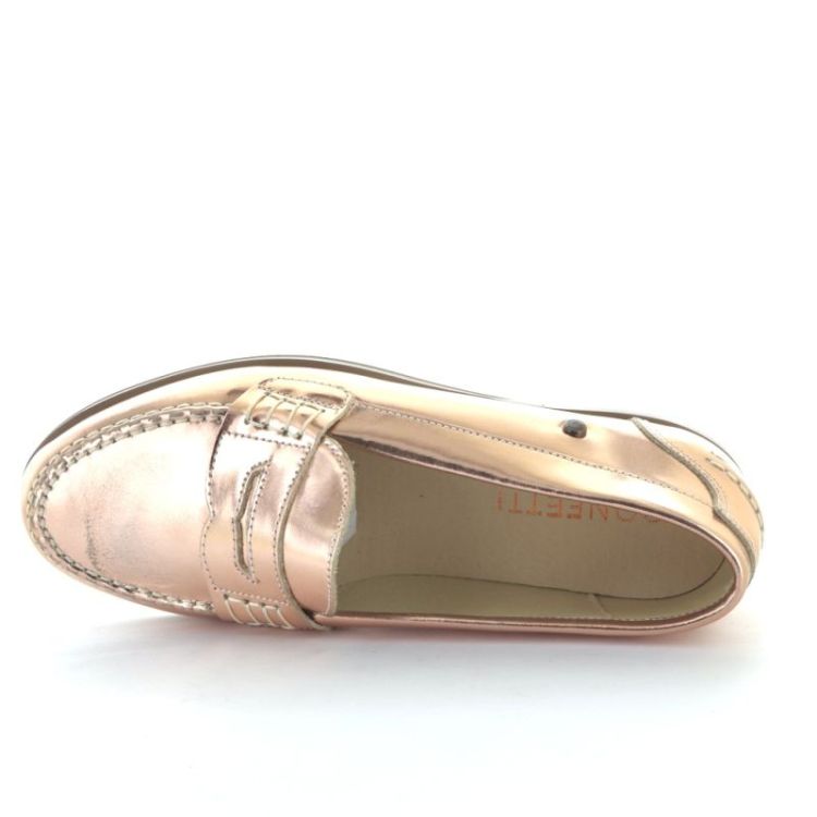 metallic loafer bronze