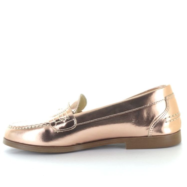 metallic loafer bronze