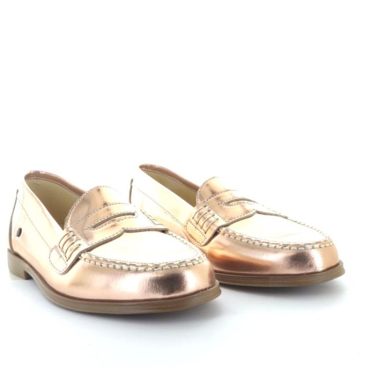 metallic loafer bronze